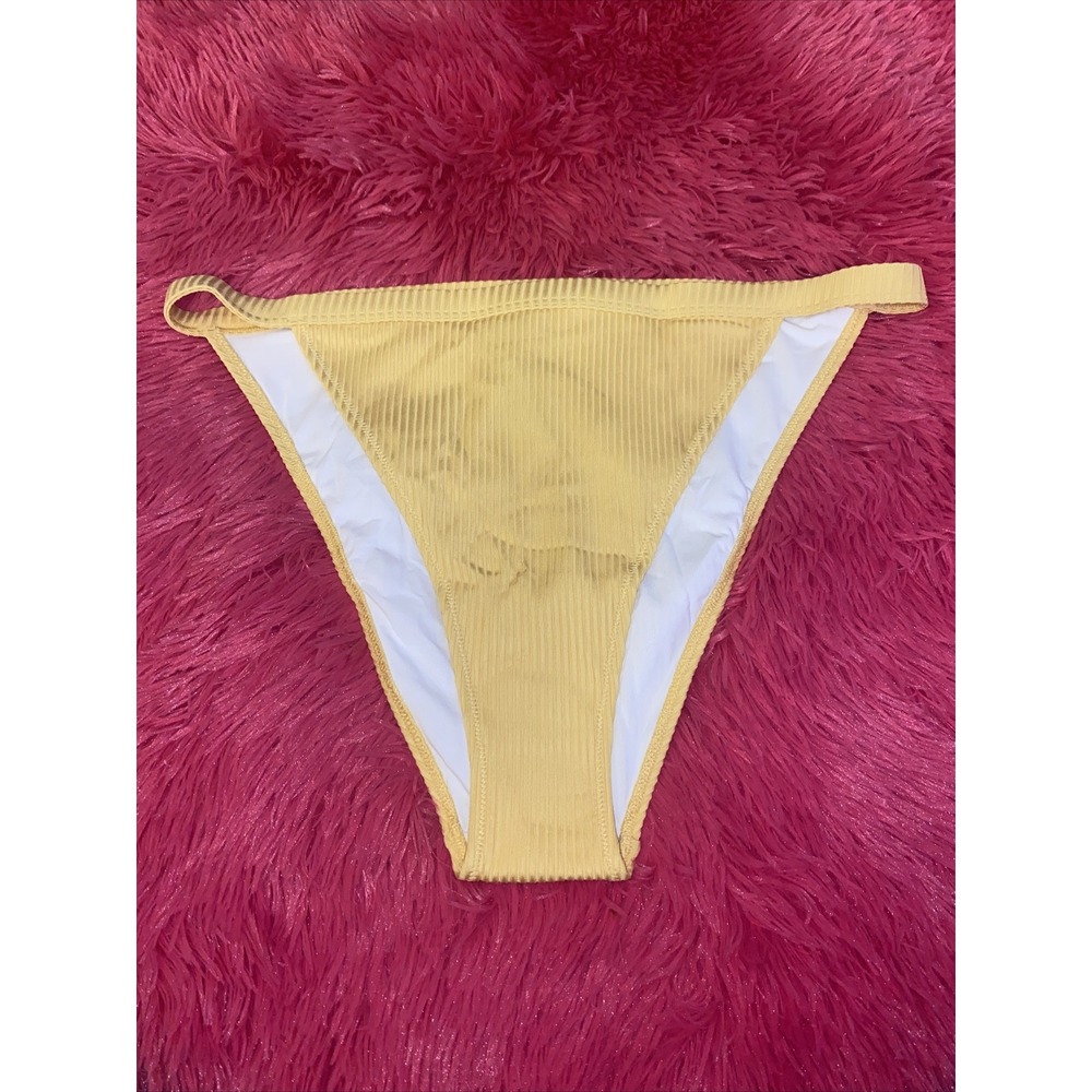 PINK Victoria's Secret Women's Yellow High Waist Mini‎ Bikini Bottom NWT Size XL
